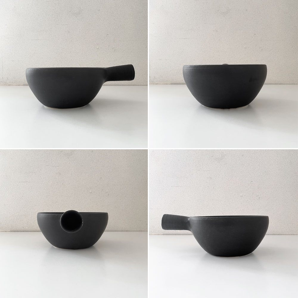 正島克哉 Katsuya Shoujima 片手土鍋 黒 大 全幅26cm 直火可 工房正島 現代作家 D ◎