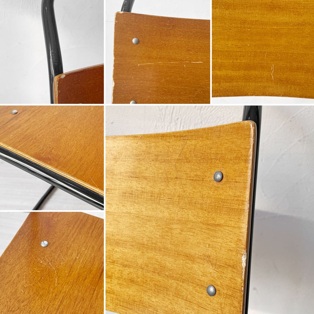 クラッシュゲート CRASH GATE ノットアンティークス Knot antiques ブルーノチェア RP6 BLUNO CHAIR スタッキングチェア プライウッド スチールレッグ ブラック 関家具 A ★