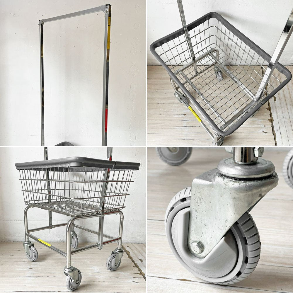 R&B ワイヤープロダクツ R&B WIRE PRODUCTS USA ランドリーカート ダブルポール パシフィックファニチャー P.F.S.取扱 定価46,200円 ★
