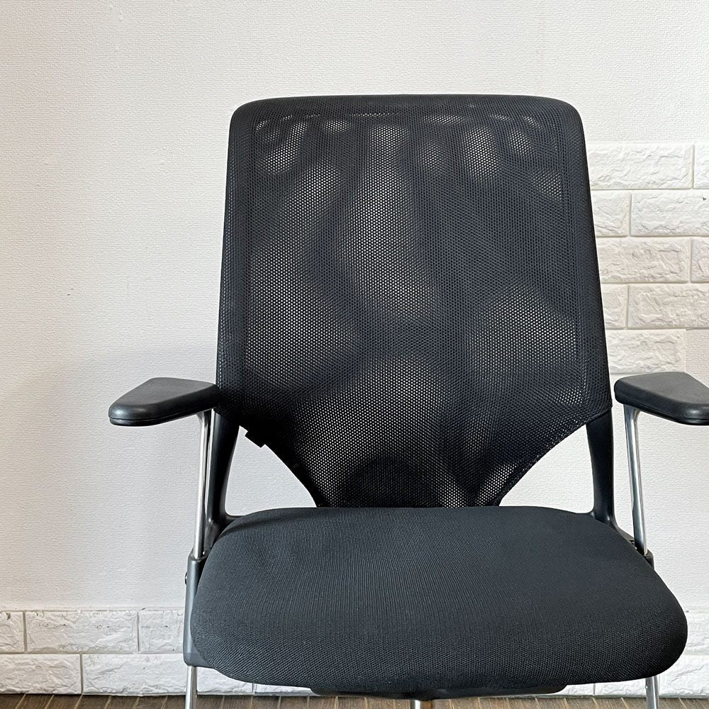 ヴィトラ vitra メダ2チェア MEDAⅡ オフィスチェア デスクチェア 昇降機能 リクライニングロック ブラック アルベルト・メダ 現状品 ◎