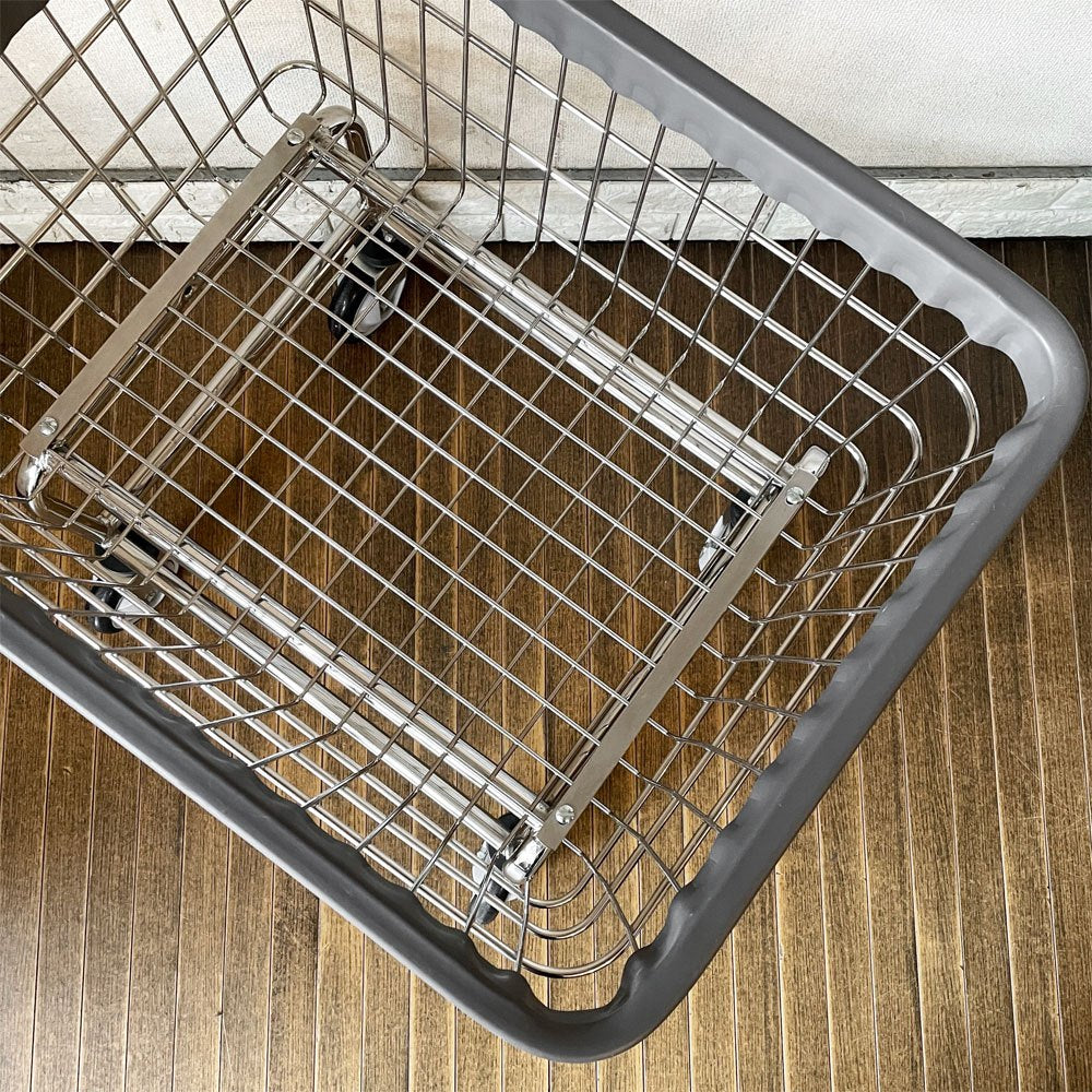 R&B ワイヤープロダクツ R&B WIRE PRODUCTS ランドリーカート LAUNDRY CART キャスター付 アメリカ パシフィックファニチャーサービス P.F.S.取扱 廃番 ◎