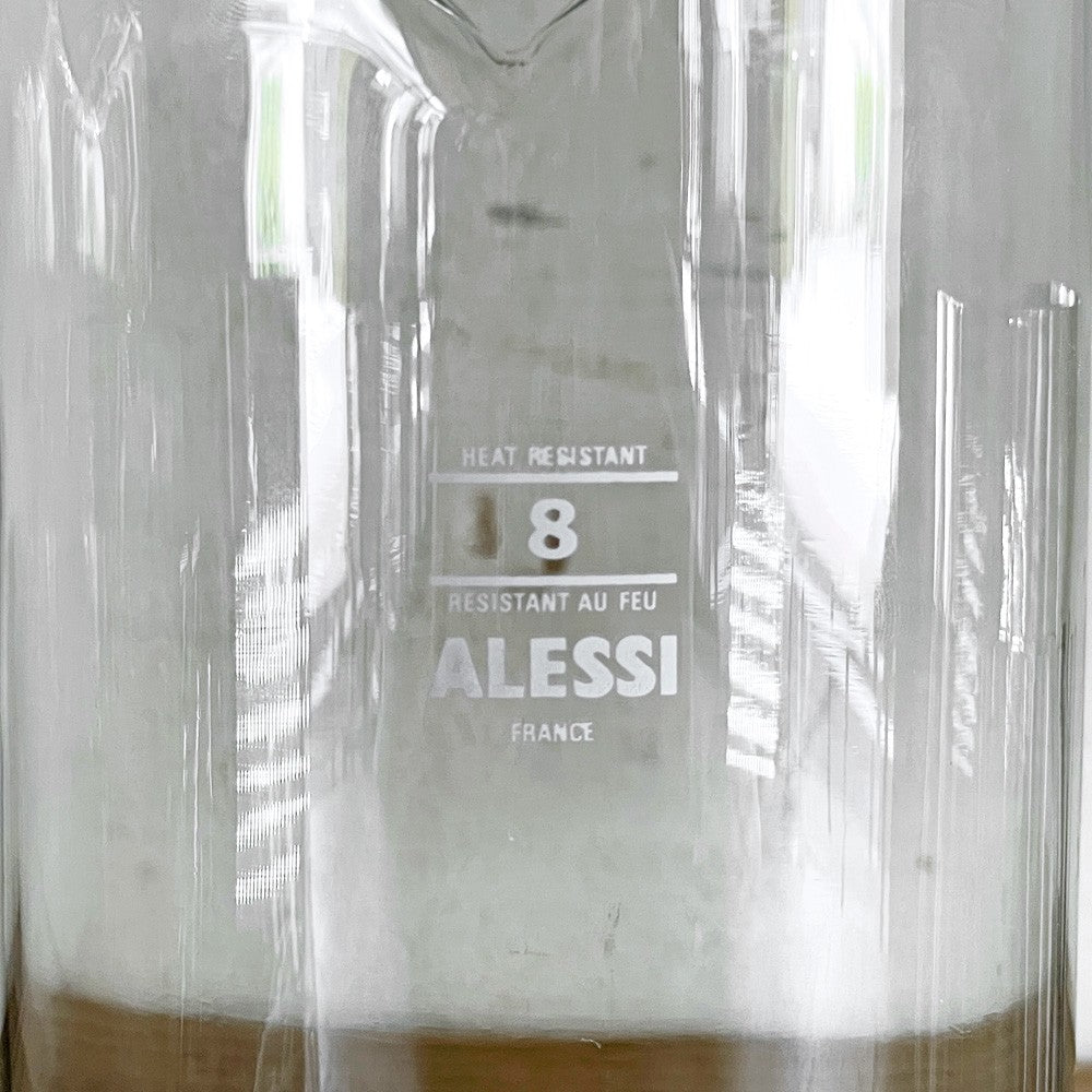 アレッシー ALESSI 9094 プレスフィルターコーヒーメーカー press filter coffee maker 8カップ用 コーヒーポット ティーポット ステンレス 耐熱ガラス アルド・ロッシ Aldo Rossi イタリアンモダン ■