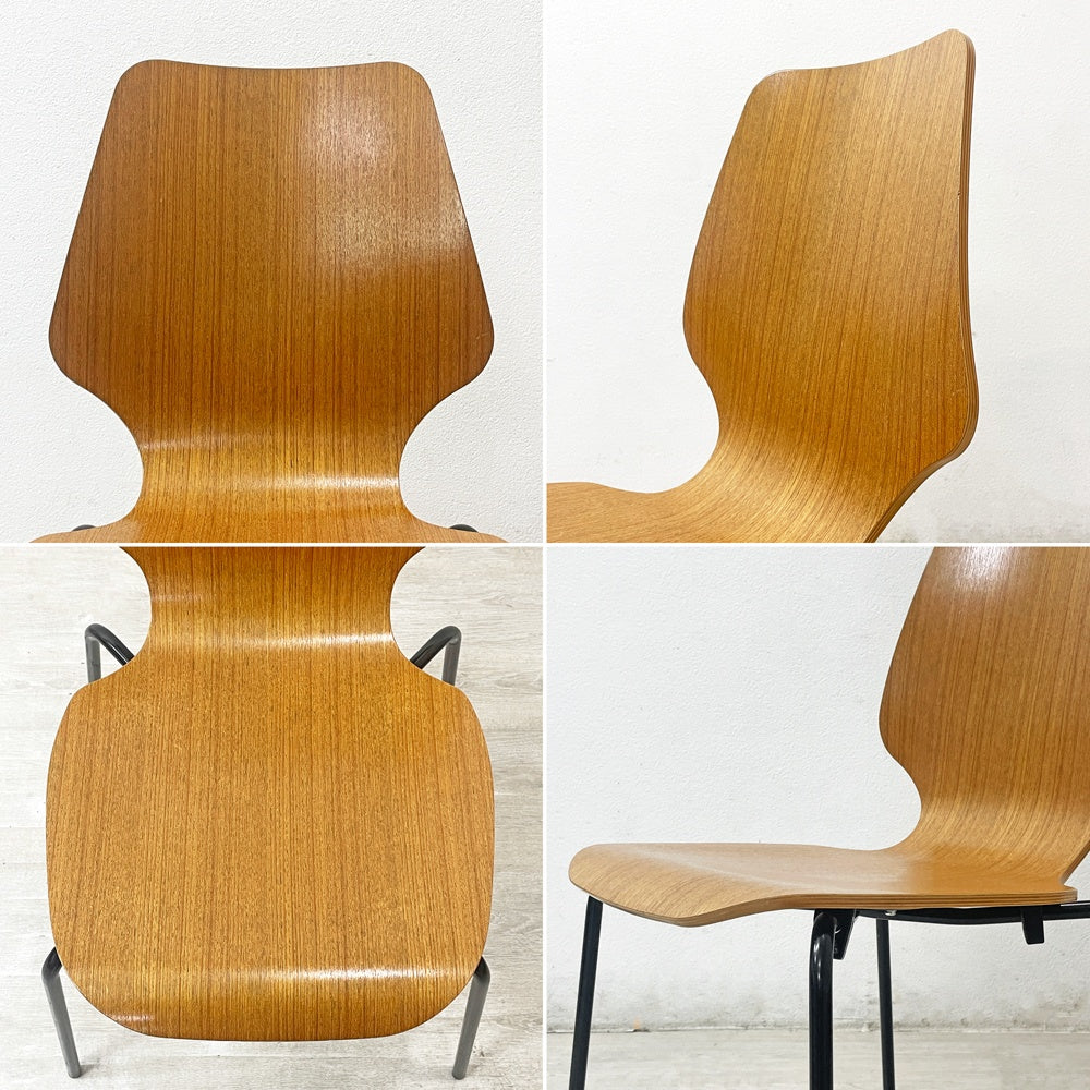 セイアローズ SEIARROWS ウッドスタックチェア WOOD STACK CHAIR チーク材 プライウッド スタッキングチェア A ●