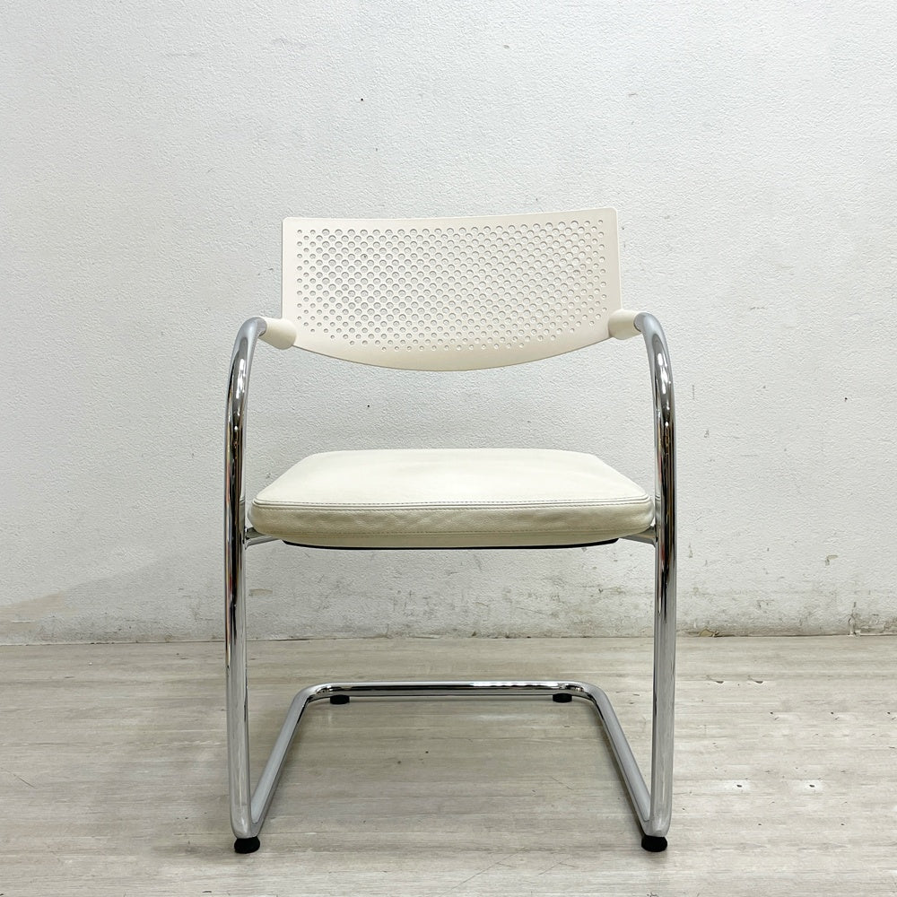 ヴィトラ vitra ビザビ2 Visavis2 アームチェア デスクチェア カンティレバー スタッキング不可仕様 アントニオ・チッテリオ B ●