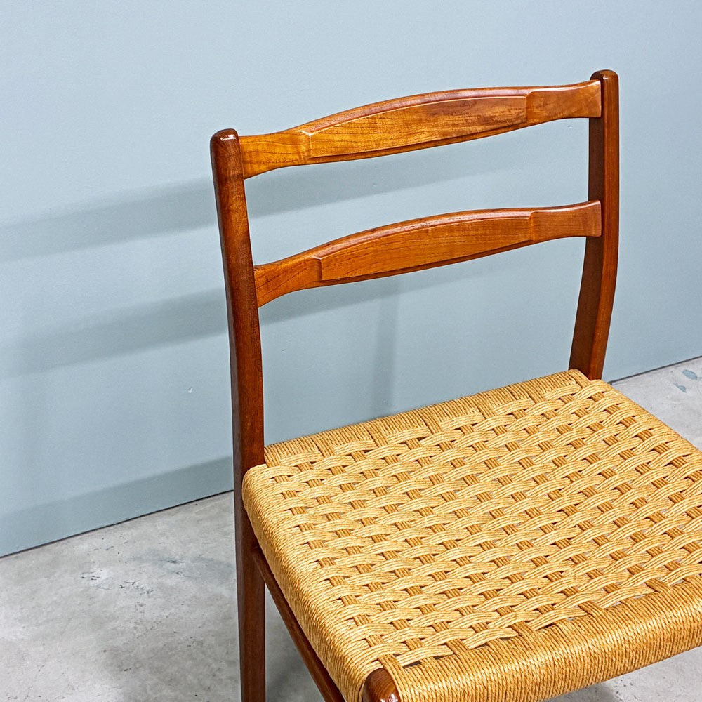 デンマークビンテージ Danish Vintage チーク材ｘペーパーコード ダイニングチェア 北欧家具 ◎
