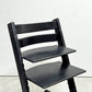 ストッケ STOKKE トリップトラップ TRIPP TRAPP ベビーチェア キッズチェア S/N無し ブラック ノルウェー 北欧家具●