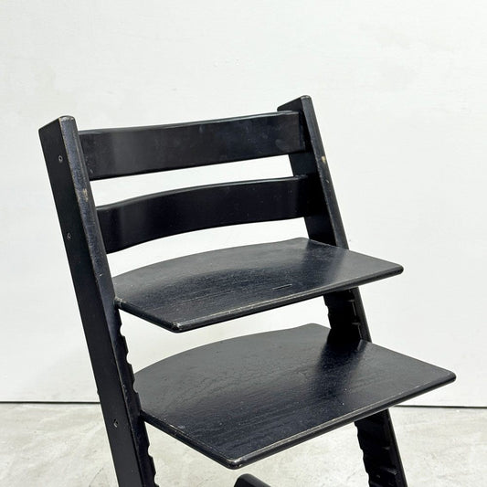 ストッケ STOKKE トリップトラップ TRIPP TRAPP ベビーチェア キッズチェア S/N無し ブラック ノルウェー 北欧家具●