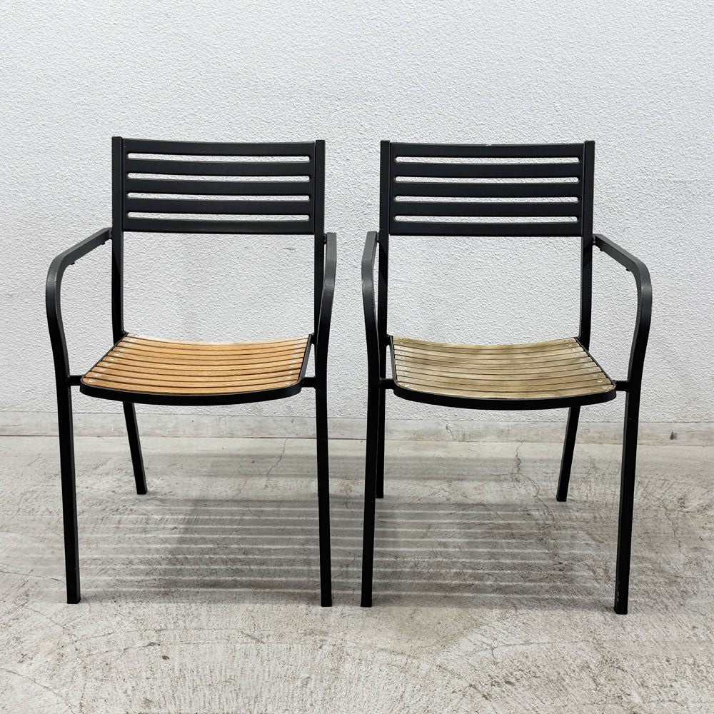 エミュー emu セーニョチェア SEGNOCHAIR ガーデンチェア アーム スタッキング イタリア ニ脚セット 〓