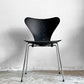 フリッツハンセン Fritz Hansen セブンチェア ダイニングチェア カラードアッシュ ブラック アルネ・ヤコブセン 北欧 デンマーク 定価￥75,680- 美品 B■