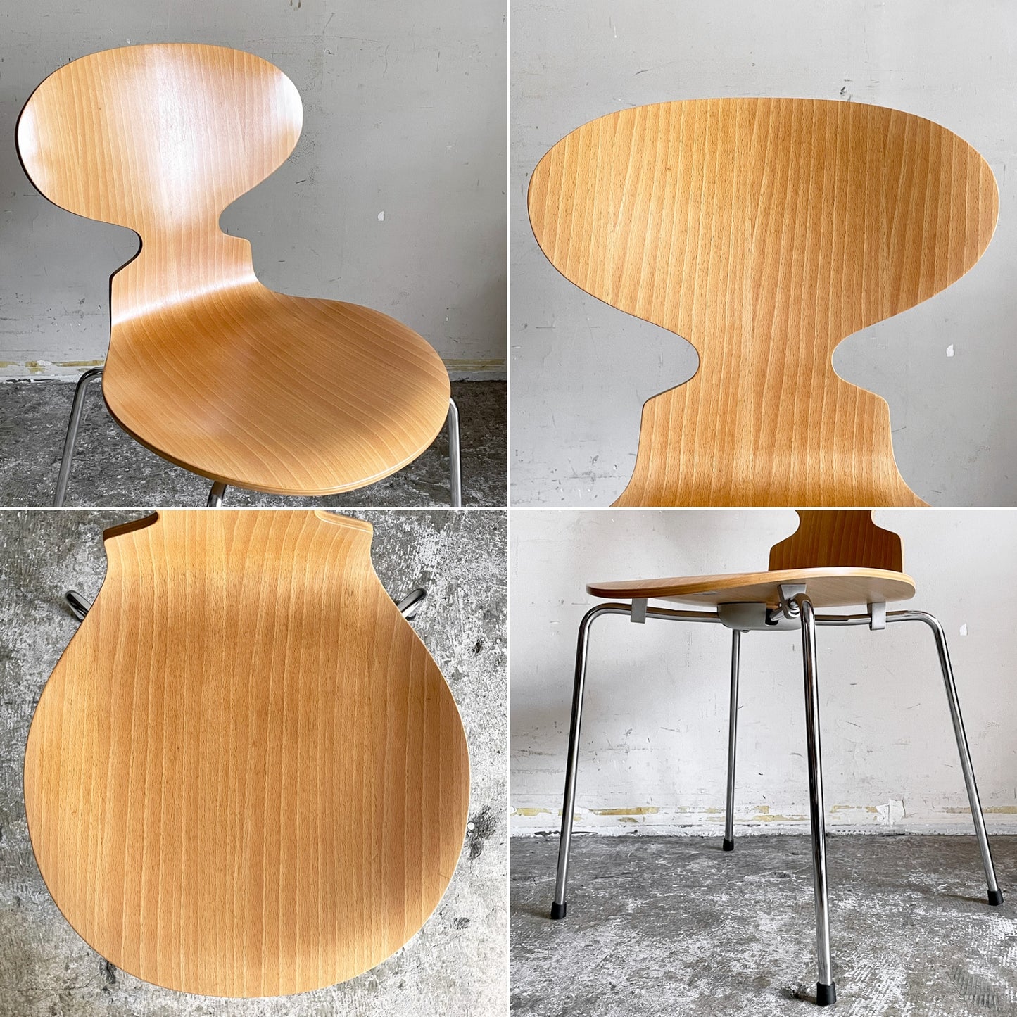 フリッツハンセン Fritz Hansen 3101 アリンコチェア アントチェア 4本脚 ビーチ材 ナチュラル ラッカー仕上げ アルネ・ヤコブセン デンマーク 北欧家具 B ■