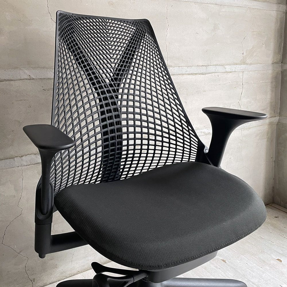 ハーマンミラー HermanMiller セイルチェア SAYL Chair デスクチェア オフィスチェア ブラック 旧モデル イヴ・ベアール モダンデザイン ♪