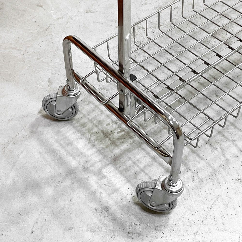 R&B ワイヤープロダクツ R&B WIRE PRODUCTS ガーメントラック GARMENT RACK 48"ハンガーラック バスケット付き インダストリアル 合計定価￥57,750- P.F.S.取扱 現状品 ●