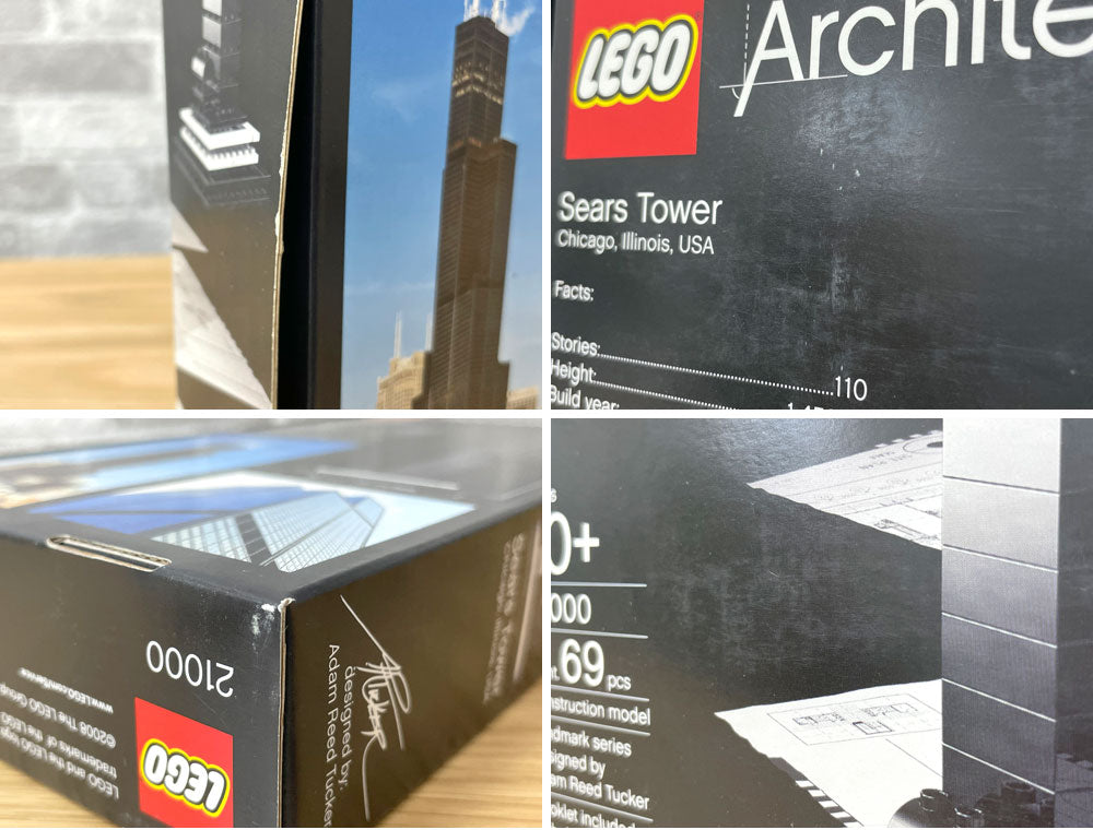 レゴ LEGO アーキテクチャー Architecture シアーズ・タワー Sears Tower 21000 ウィリス・タワー 箱付き 未開封品 サイン入り デンマーク ●