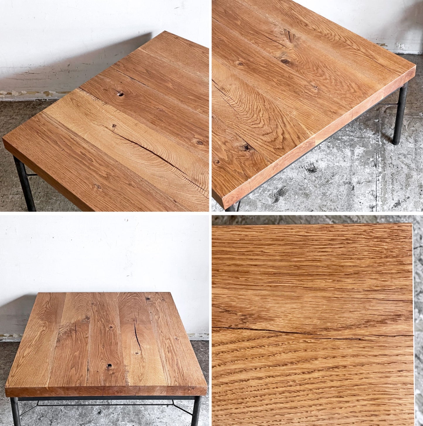 トラックファニチャー TRUCK FURNITURE オークアイアンレッグ ローテーブル OAK IRON-LEG LOW TABLE センターテーブル オーク無垢材 インダストリアル ■