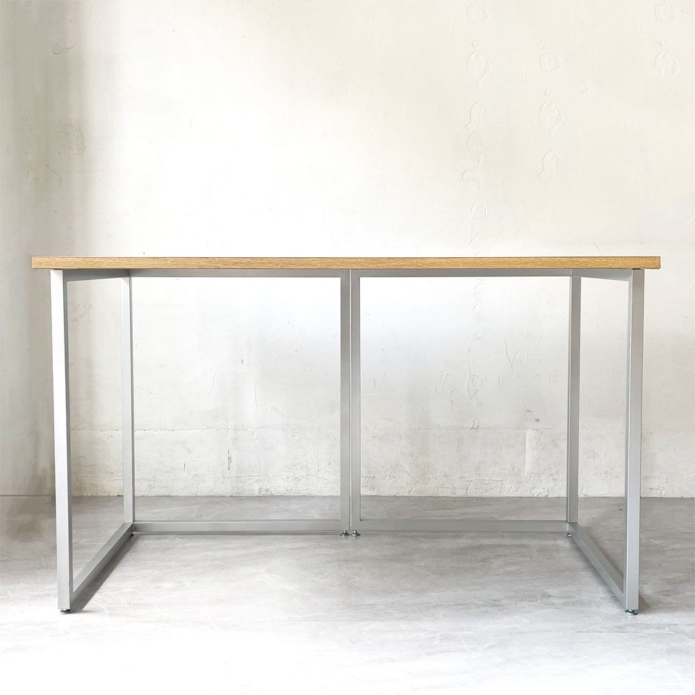 ビスレー BISLEY デスクプラン DESK PLAN Lフット ワーキングテーブル デスク オーク メラミン天板 スチール脚 W120cm イギリス ★