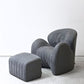 MTG スタイル ソファ ダブルエル Style Sofa WL 1人掛けソファ&オットマン セット スウェード調 PVCレザー 姿勢矯正 軽量 参考定価￥169,400- ●