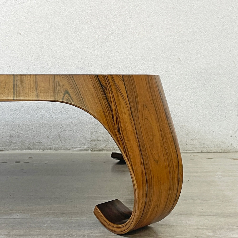 天童木工 TENDO ブラジリアンローズウッド材 座卓 ローテーブル W140cm 剣持勇 グッドデザイン賞受賞 ジャパニーズモダン 希少 ●