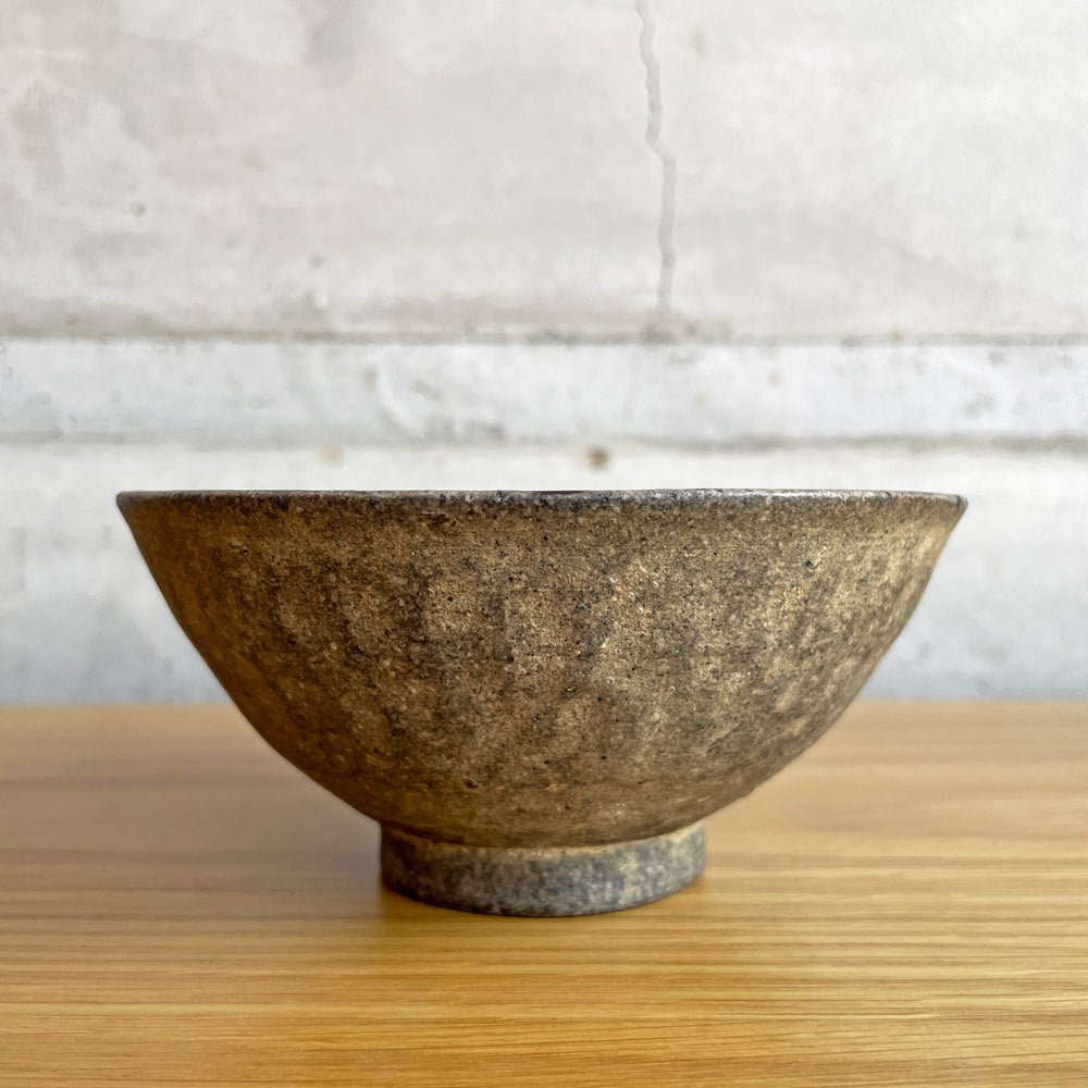 村上躍 白灰化粧飯碗 茶碗 ボウル 陶器 陶芸家 現代作家 A  ♪