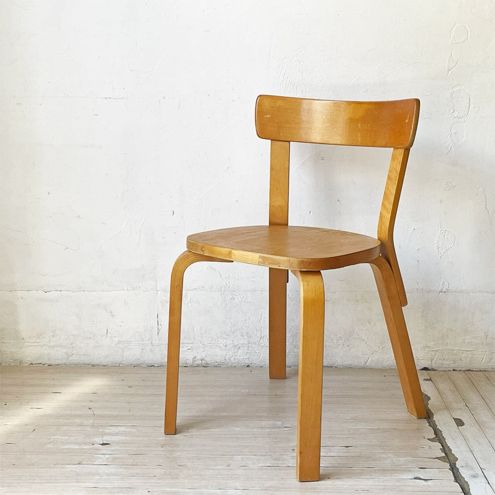 アルテック artek チェア 69 Chair 69 ダイニングチェア ビンテージ 60年代 5枚レイヤー アルヴァ・アアルト フィンランド 北欧家具 ★