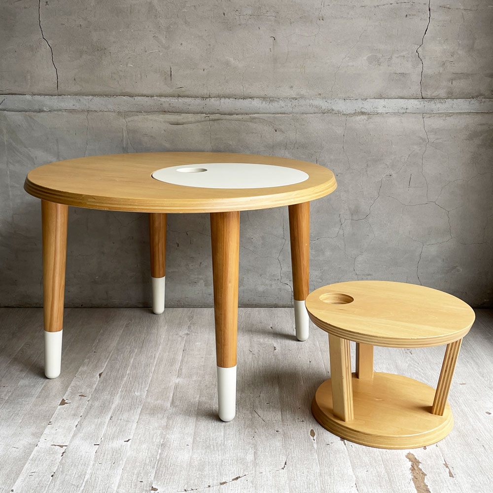 アクタス ACTUS ワノワ テーブル＆スツール WA NO WA TABLE & STOOL キッズテーブル ビーチ材 シナ材 積層合板 幼児向け 廃番 ♪