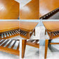 パシフィックファニチャーサービス P.F.S. ローテーブル DH TEA TABLE WITH SHELF Lサイズ W120cm ナラ材 マガジンラック付 ダークブラウン 定価：￥70,400- ◎