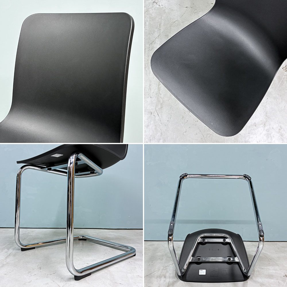 ヴィトラ Vitra ハル RE キャンチレバー HAL RE CANTILEVER ダイニングチェア ジャスパー モリソン ブラック カンチレバー モダン B ◎