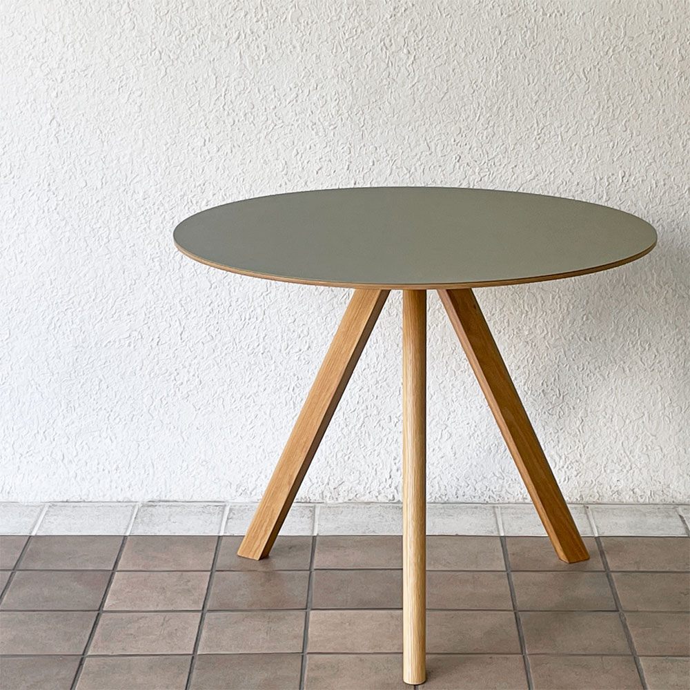 ヘイ HAY CPH 20 ラウンドテーブル ダイニングテーブル グレー リノリウム Φ90 デンマーク 北欧家具 ロナン＆エルワン・ブルレック ◇