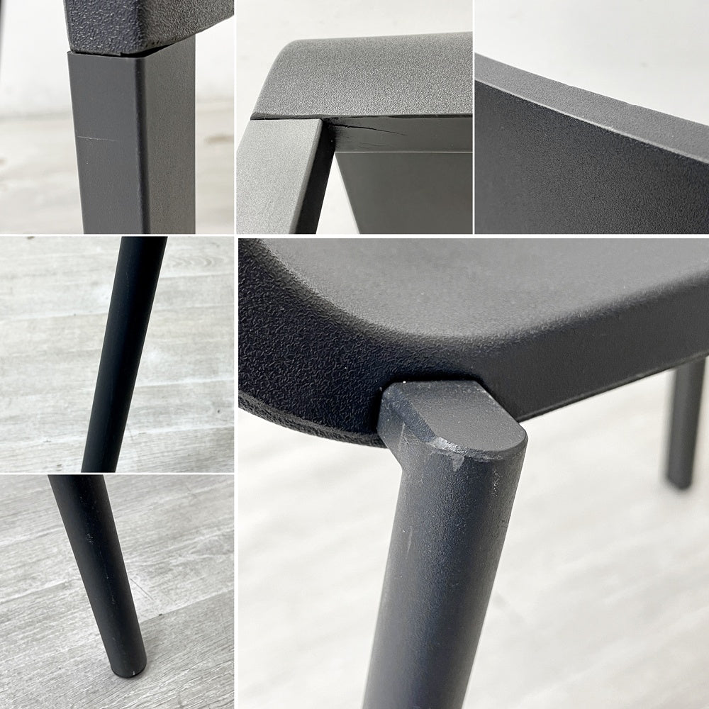 ヴィトラ vitra. ゼロスリー .03 ダイニングチェア スタッキングチェア マールテン・ヴァン・セーヴェレン Maarten Van Severen ベーシックダークカラー × ブラックベース C ●