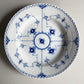 ロイヤルコペンハーゲン ROYAL COPENHAGEN ブルーフルーテッド ハーフレース ディーププレート 25.5cm 深皿 丸皿 陶器 北欧食器 廃番 美品 E ♪