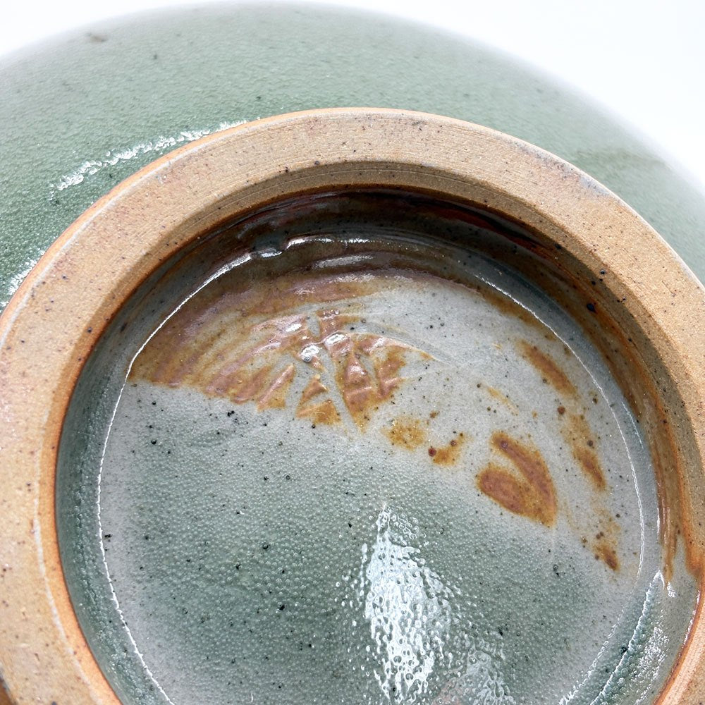 マルガレーテンヘーエ Keramische Werkstatt Margaretenhohe 幅広ボウル 丼 グリーン系 李英才 現代作家 C ●