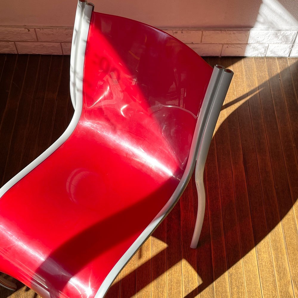 カルテル Kartell FPE chair スタッキングチェア ダイニングチェア アルミ ポリプロピレン レッド ロンアラッド イタリアモダン 廃番 ◎