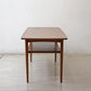 北欧ビンテージ Scandinavian vintage チーク材 ×オーク材 センターテーブル カフェテーブル w149.5cm 北欧家具 ●