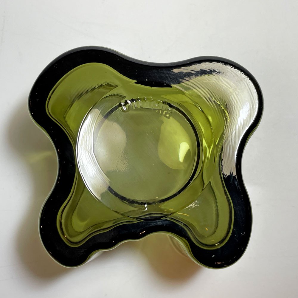 イッタラ iittala アルヴァ・アアルトコレクション Alvar Aalto Collection キャンドルホルダー 55mm モスグリーン 箱付 廃番 北欧雑貨 B ★