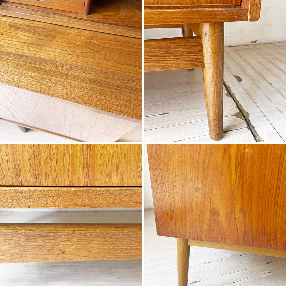 ボーンホルムス・モーベルファブリック Bornholms Mobelfabrik チーク材 ライティングビューロー ブックシェルフ キャビネット Johannes Sorth 北欧ビンテージ ★