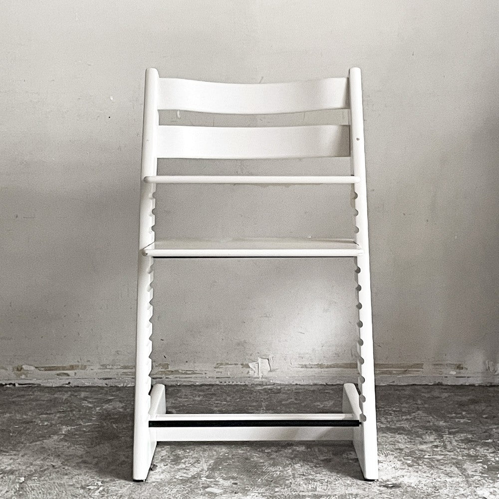 ストッケ STOKKE トリップトラップ TRIPP TRAPP ベビーチェア キッズチェア S/N6～ グライダー付き ホワイト ノルウェー 北欧家具 ■
