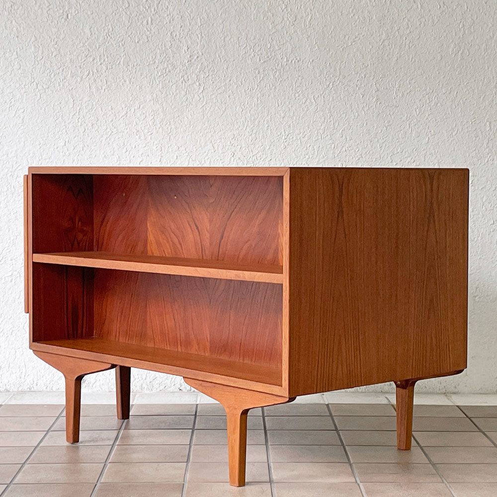 北欧ビンテージ Scandinavian Vintage チーク材 デスク 片袖机 5ドロワー 片バタフライ 北欧家具 デンマーク ◇