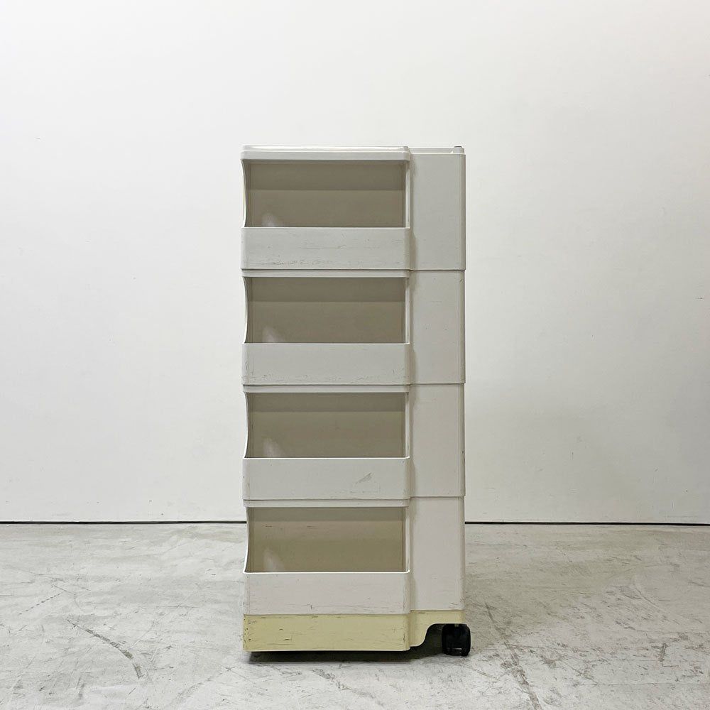 ビエッフェプラスト パドヴァ BIEFFEPLAST PADOVA ボビーワゴン 4段4トレイ ジョエ・コロンボ Joe Colombo ビンテージ ●