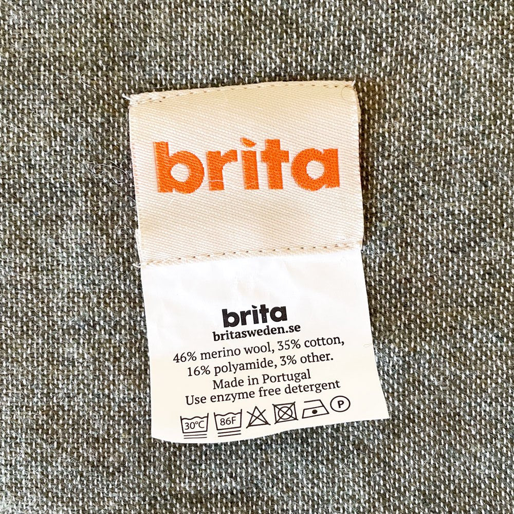 ブリタスウェーデン Brita Sweden アーリーバード EARLY BIRD スロー ウールブランケット オリーブ 130×170cm メリノミックス 定価￥22,000- ◎