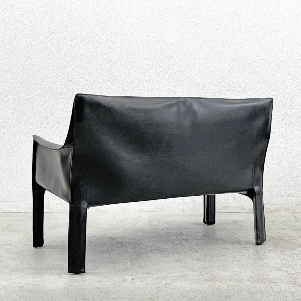 カッシーナ Cassina 414 CAB ラウンジアームチェア 2シーター キャブチェア 本革 マリオ・ベリーニ A 〓