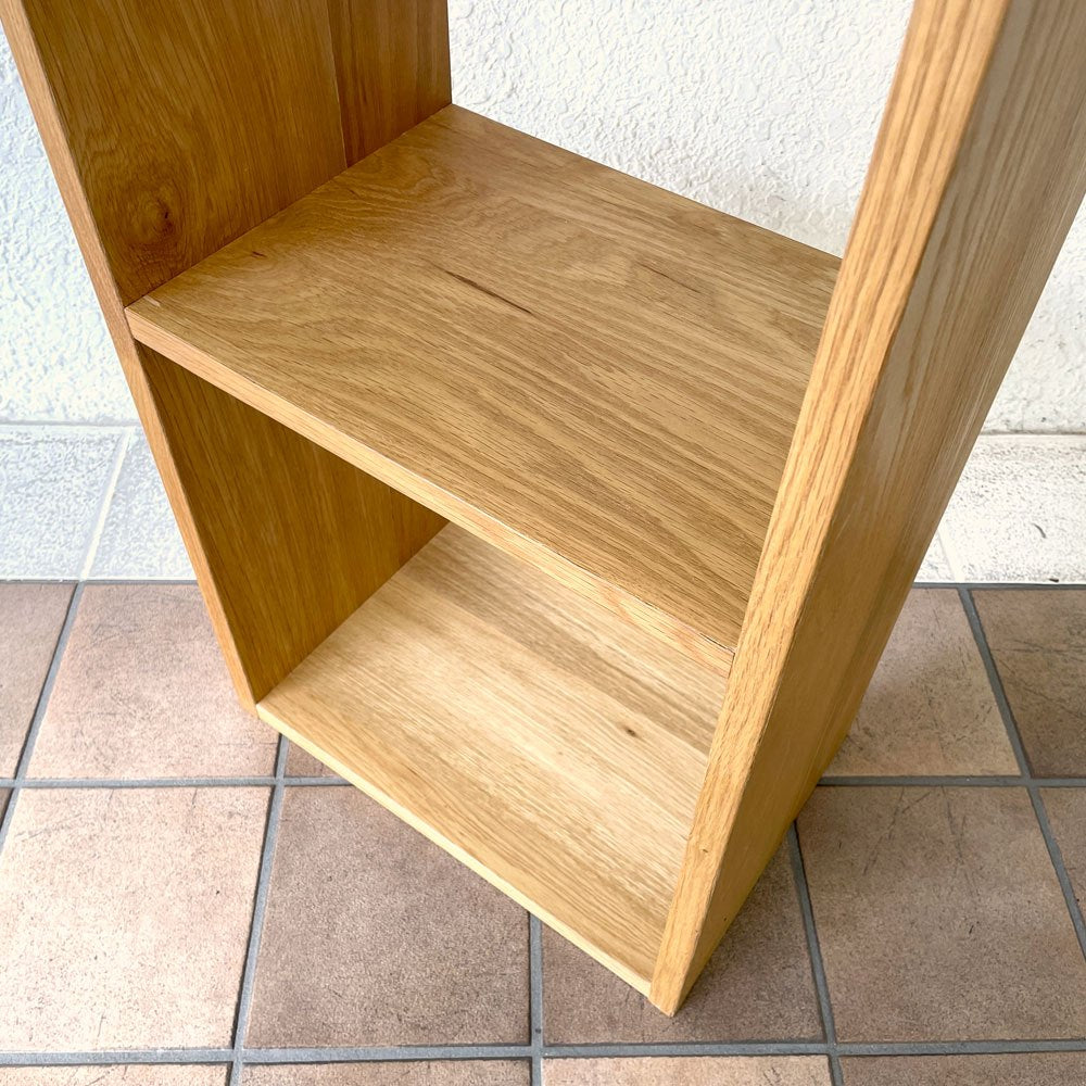 無印良品 MUJI スタッキングシェルフ 1列2段 オーク材 オープンシェルフ 本棚 収納棚 飾り棚 W42cm ナチュラル ◇