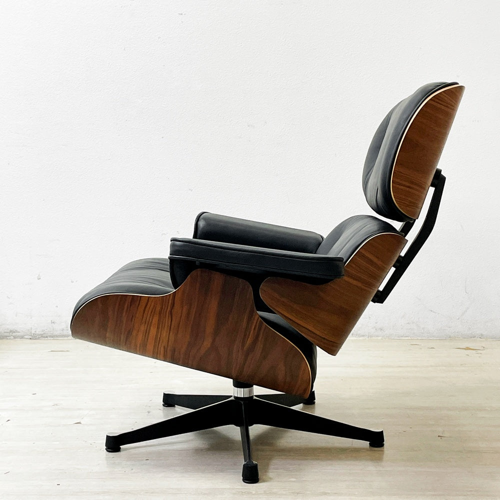 イームズラウンジチェア＆オットマン ブラック チャールズ＆レイ・イームズ C&R Eames ミッドセンチュリー リプロダクト品 ●