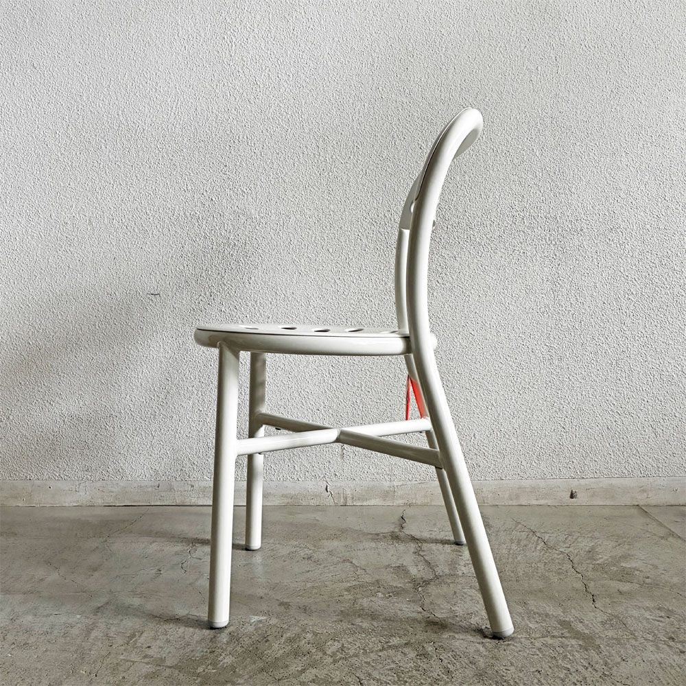マジス MAGIS パイプチェア Pipe Chair ダイニングチェア パンチングシート アームなし ホワイト 屋外使用可 ジャスパー・モリソン 未使用品 定価￥90,200- 〓