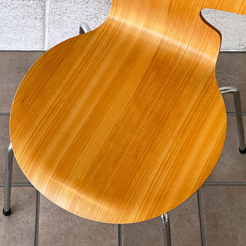 フリッツハンセン Fritz Hansen 3101 アリンコチェア アントチェア 4本脚 ナチュラルビーチ ラッカー仕上げ フェルトグライズ アルネ・ヤコブセン B ◇