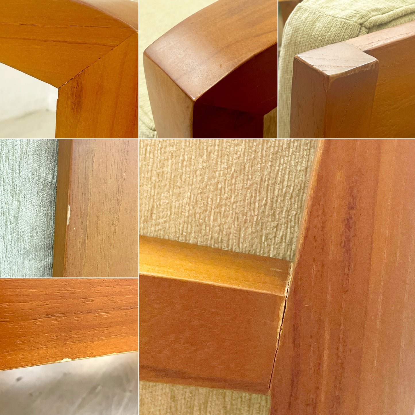 スキャンティーク SCANTEAK コニスカ KONISKA 3pソファ チーク無垢材 ラッカー仕上げ 替えカバー付き 北欧スタイル ●