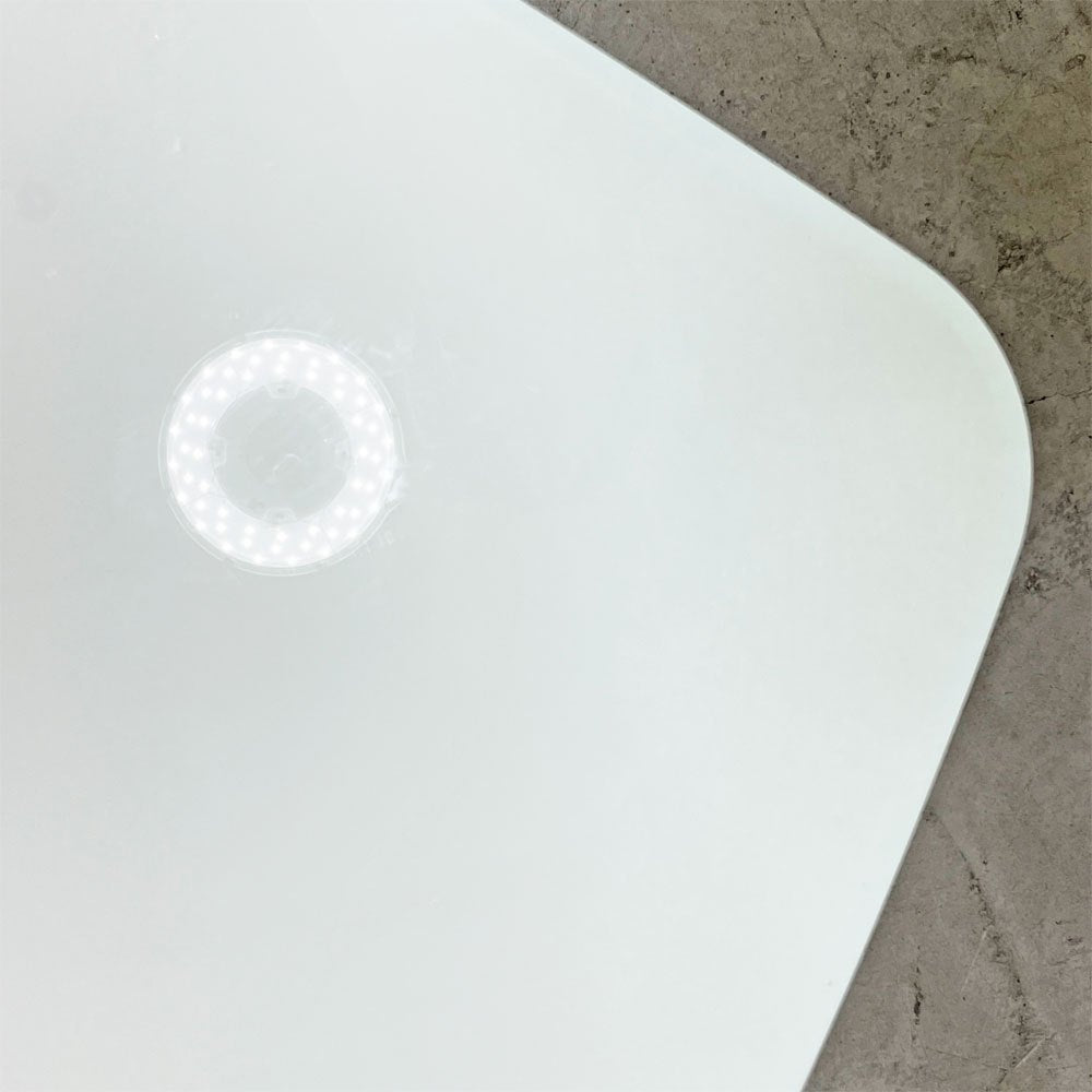 グラス イタリア GLAS ITALIA ラグナ LAGUNA コーヒーテーブル ガラス天板 ホワイト スチールレッグ W164cm イタリアンモダン ●
