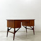 デンマーク ビンテージ Danish Vintage チーク材 両袖 デスク 1ドア 3ドロワー 60's ミッドセンチュリーモダン 北欧家具 ●
