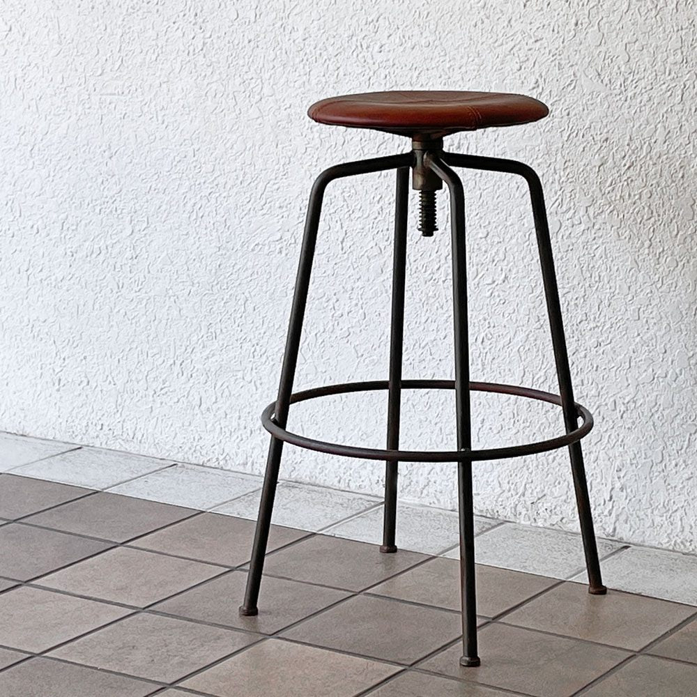 トラックファニチャー TRUCK FURNITURE スット SUTTO ハイスツール HIGH STOOL レザーシート 定価79,200円 ◇