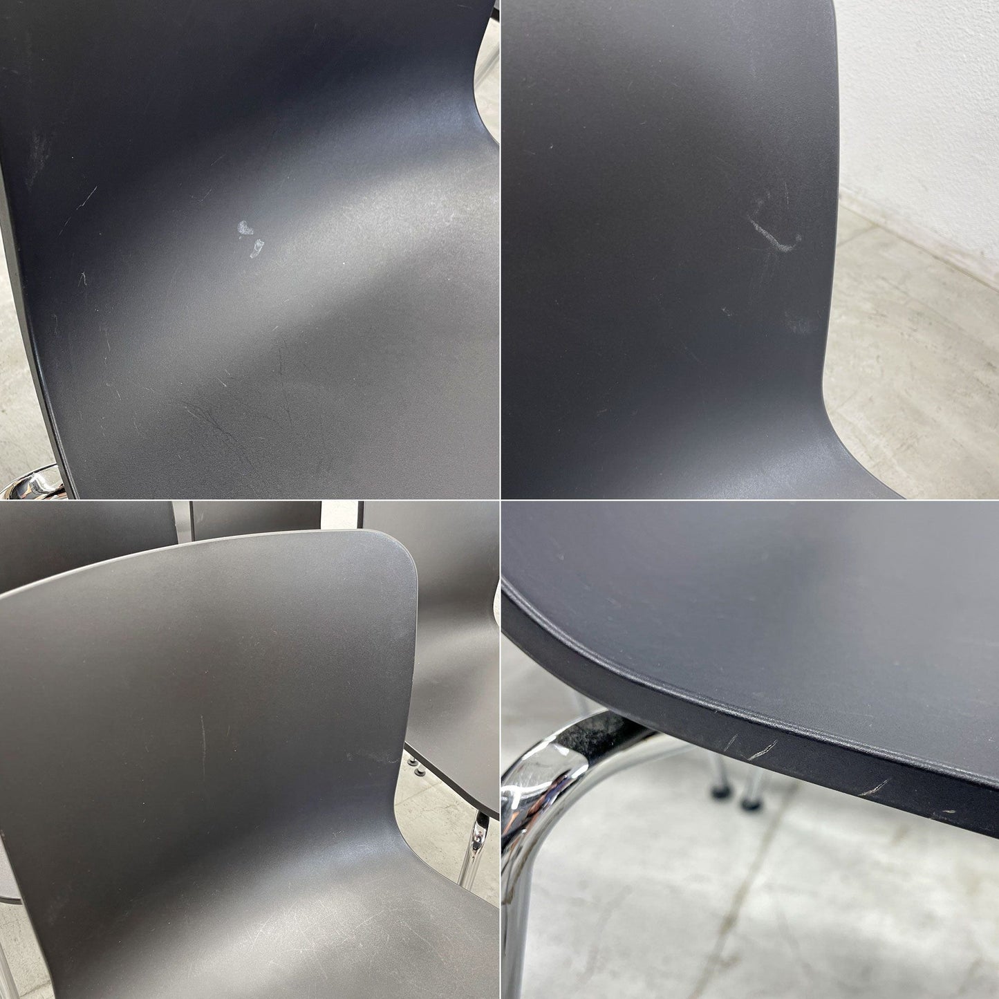 ヴィトラ vitra ハル HAL ハルチューブ スタッカブル ブラック 16脚セット スタッキングチェア ジャスパー モリソン デザイン 1脚定価約47,300円 〓
