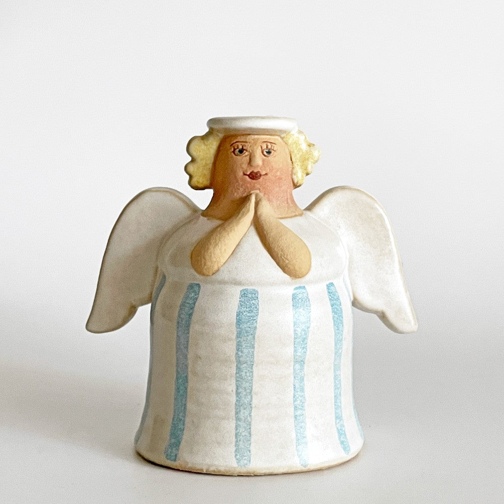 リサラーソン Lisa Larson アドベント エンジェル Advent angel 天使 キャンドルホルダー ホワイト フィギュリン オブジェ 置物 スウェーデン 北欧雑貨 ■