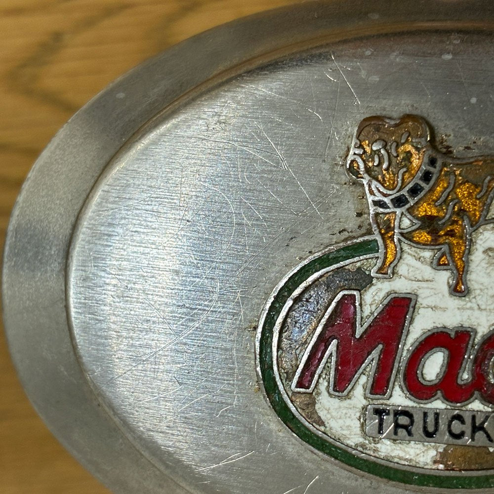 マックトラックス Mack Trucks ブルドッグ ベルトバックル エナメル 1970～1980年代 米国 USビンテージ ●